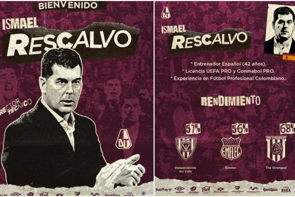 El español Ismael Rescalvo es el nuevo técnico del Deportes Tolima